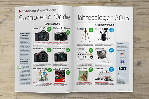 Beim Fotowettbewerb "fotoforum Award" winken wertvolle Sachpreise.
